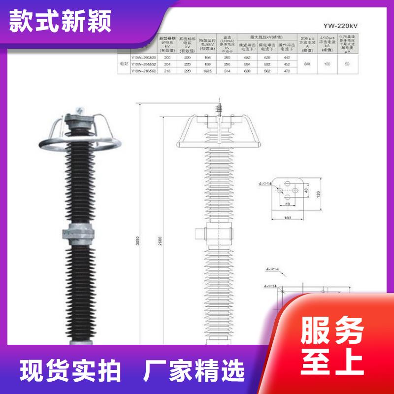 复合绝缘氧化锌避雷器YH10W-51/134氧化锌避雷器金属氧化物避雷器厂家