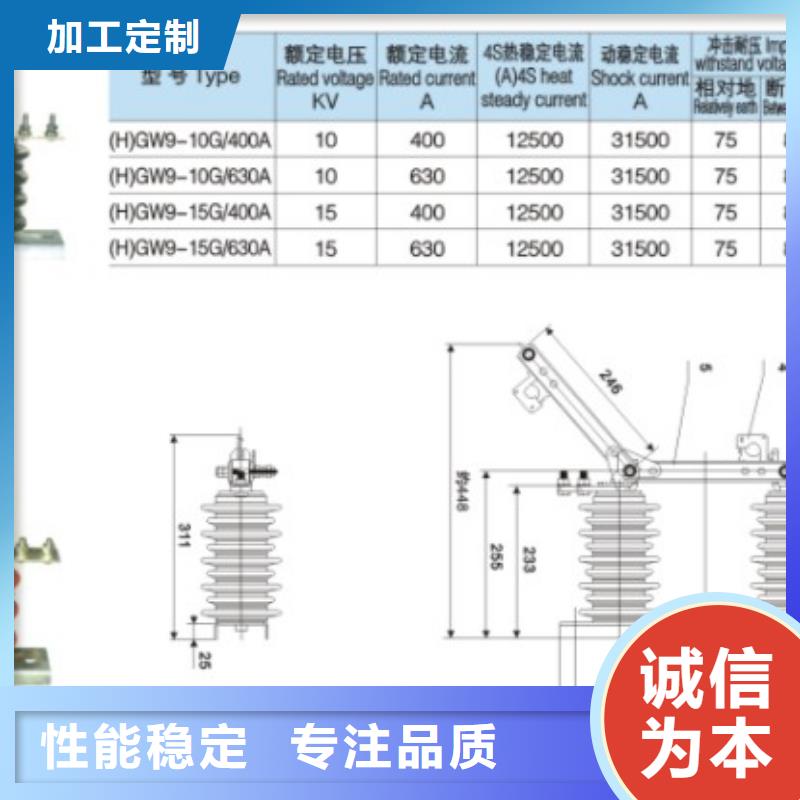 【户外高压交流隔离开关】HGW9-10G/400欢迎咨询