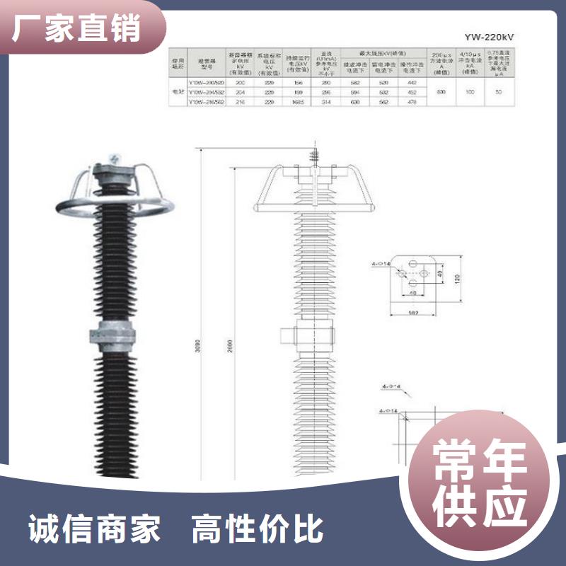 柳市厂家供应金属氧化物避雷器HY10W-90/235】